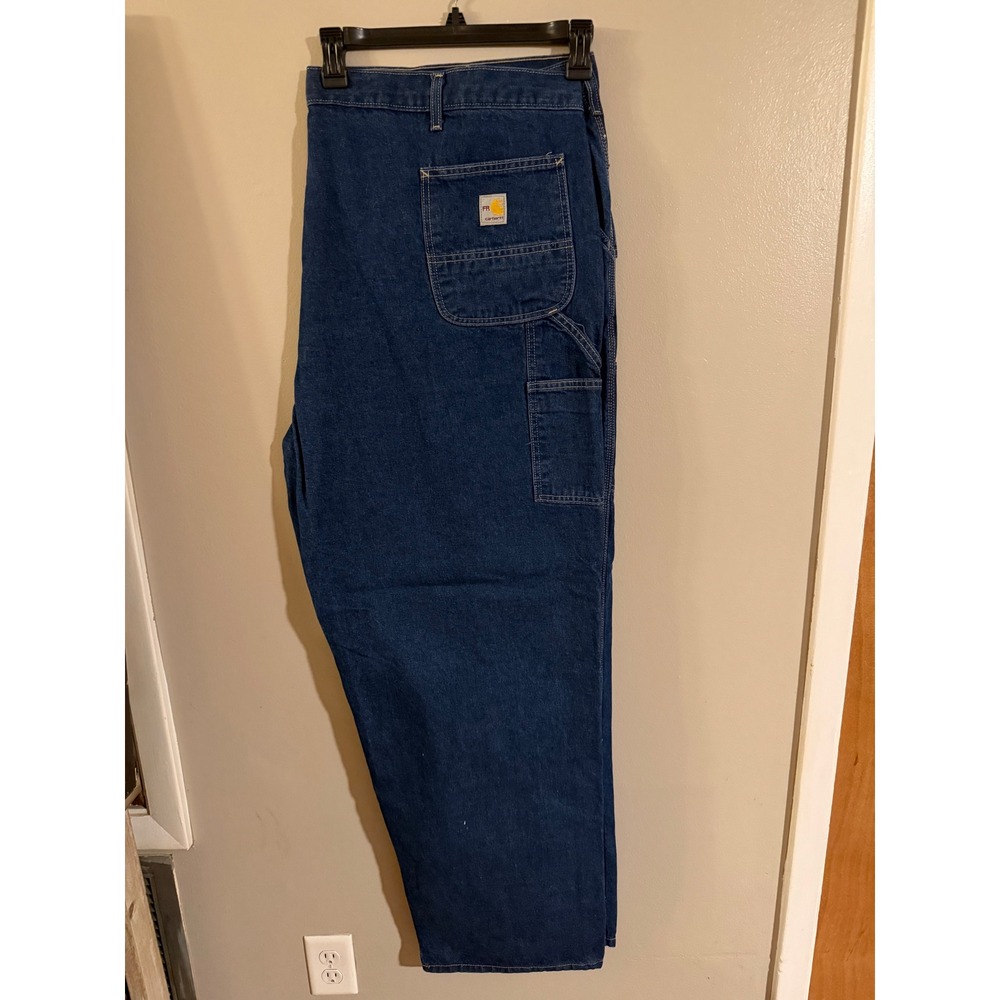 Carhartt FR Flame Resistant Loose Fit Utility Jeans 50x34 Blue Denim BD0013-FRM